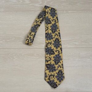 Burberry Yellow and Blue Paisley Tie